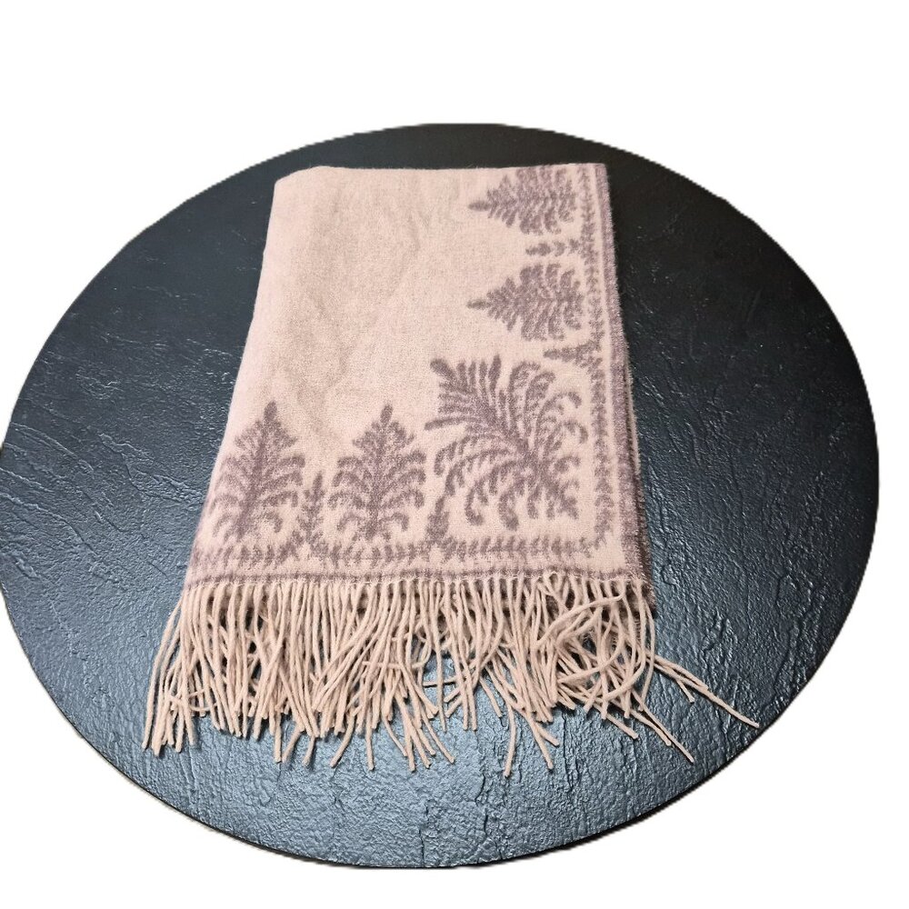 VTG 100% Cashmere Light Brown Shawl Rong Jia Inner Mongolia Quiet Luxury Cozy